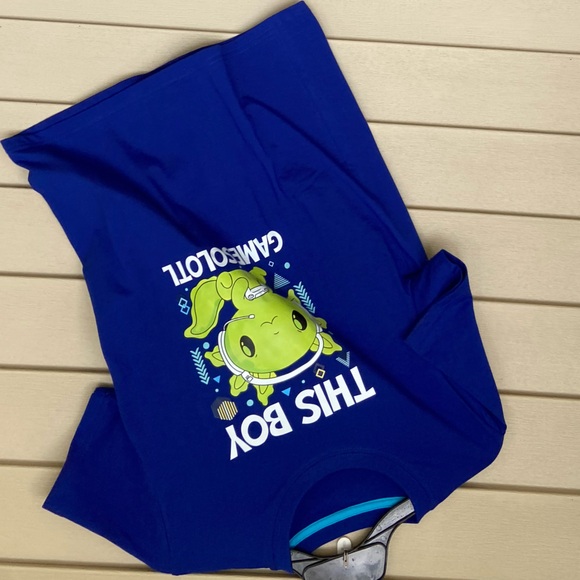 Child’s Sz-S/M/7 & M/L/10 Graphic T-Shirt w/Green Gaming Monster/Alien Character - Picture 3 of 16